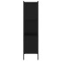 Estantería de madera de ingeniería negra 72x28x109