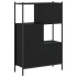 Estantería de madera de ingeniería negra 72x28x109