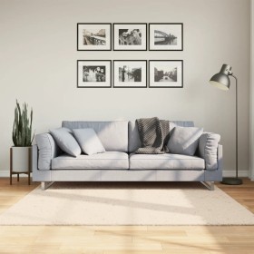 Alfombra de pelo corto suave lavable HUARTE beige 160x160