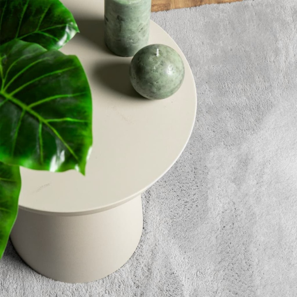 Alfombra de pelo corto suave lavable HUARTE gris 140x200