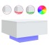 Mesa de centro con luces LED blanco 55x55x31