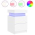 Mesita de noche con luces LED blanco 35x39x55