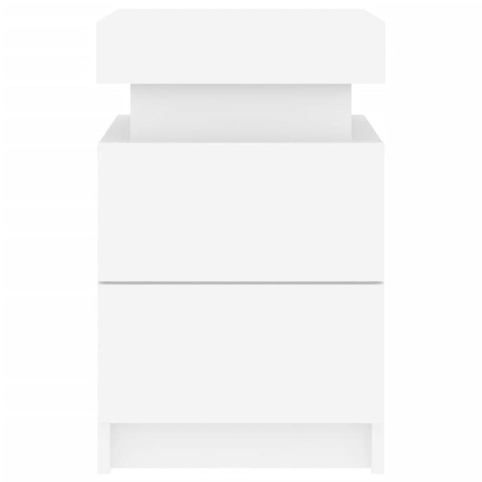 Mesita de noche con luces LED blanco 35x39x55