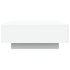 Mesa de centro con luces LED blanco 80x80x31