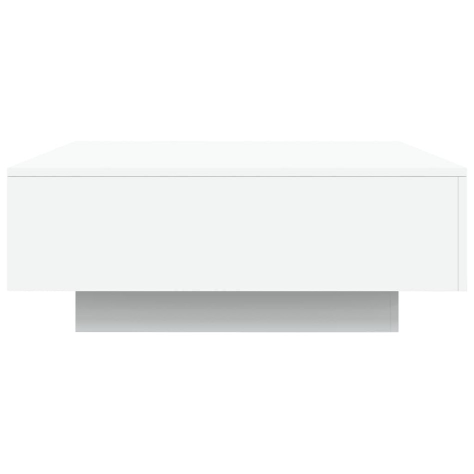 Mesa de centro con luces LED blanco 80x80x31