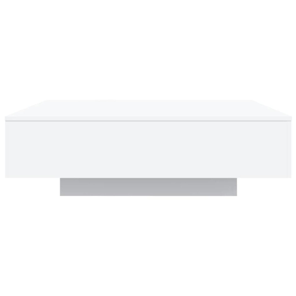 Mesa de centro madera de ingeniería blanco 100x100x31