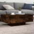 Mesa de centro con luces LED roble ahumado 85x55x31