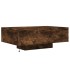 Mesa de centro con luces LED roble ahumado 85x55x31