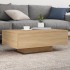 Mesa de centro con luces LED roble Sonoma 85x55x31
