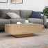 Mesa de centro con luces LED roble Sonoma 85x55x31