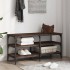 Banco zapatero madera de ingeniería marrón roble 100x38,5x49