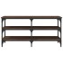 Banco zapatero madera de ingeniería marrón roble 100x38,5x49