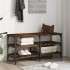 Banco zapatero madera ingeniería roble ahumado 100x38,5x49