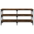 Banco zapatero madera ingeniería roble ahumado 100x38,5x49