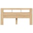 Cabecero LED madera ingeniería roble Sonoma 200x18,5x103,5