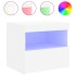 Mesita de noche con luces LED blanco 50x40x45