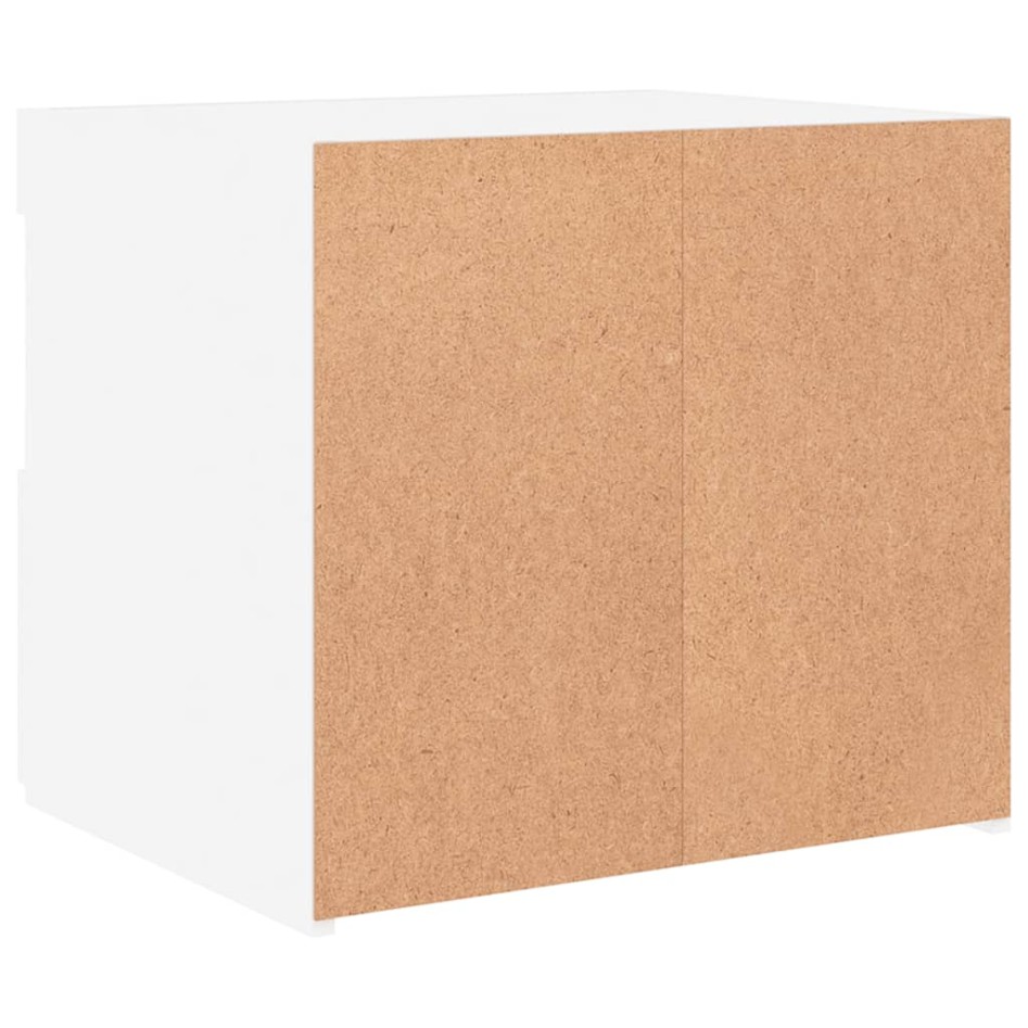 Mesita de noche con luces LED blanco 50x40x45