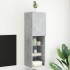 Mueble para TV con luces LED gris hormigón 30,5x30x102