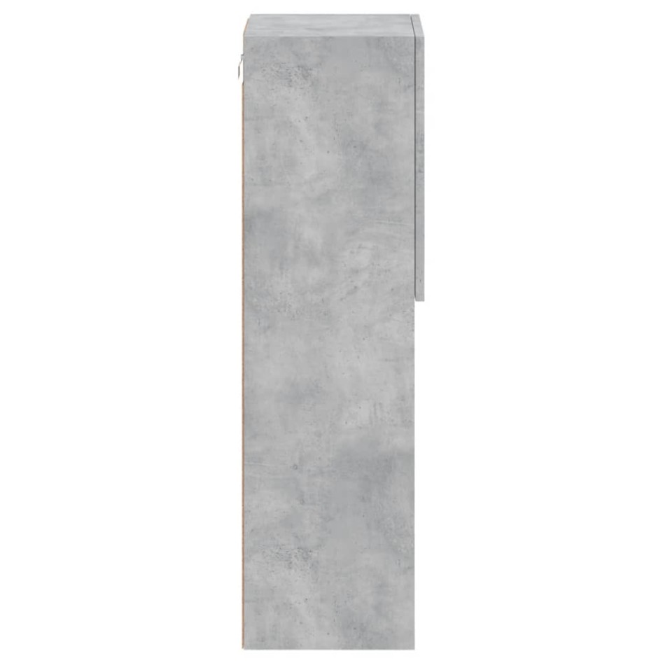 Mueble para TV con luces LED gris hormigón 30,5x30x102