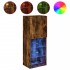 Mueble para TV con luces LED roble ahumado 40,5x30x102