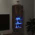 Mueble para TV con luces LED roble ahumado 40,5x30x102