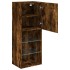 Mueble para TV con luces LED roble ahumado 40,5x30x102