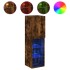 Mueble para TV con luces LED roble ahumado 30,5x30x102