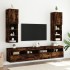 Mueble para TV con luces LED roble ahumado 30,5x30x102