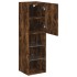 Mueble para TV con luces LED roble ahumado 30,5x30x102
