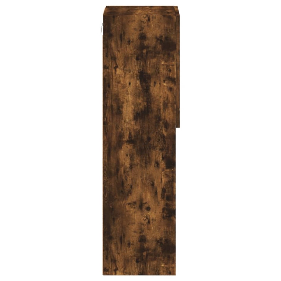 Mueble para TV con luces LED roble ahumado 30,5x30x102