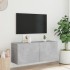 Mueble para TV de pared gris hormigón 100x30x41