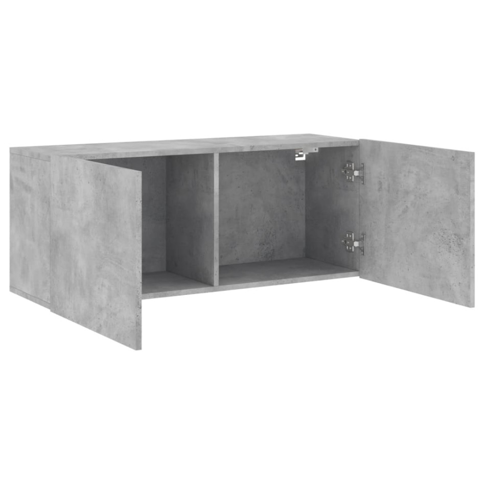 Mueble para TV de pared gris hormigón 100x30x41