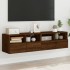 Muebles de pared para TV 2 uds madera roble marrón 60x30x30