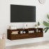 Muebles de pared para TV 2 uds madera roble marrón 60x30x30