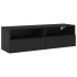 Mueble de pared para TV madera de ingeniería negro 100x30x30