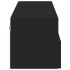 Mueble de pared para TV madera de ingeniería negro 100x30x30