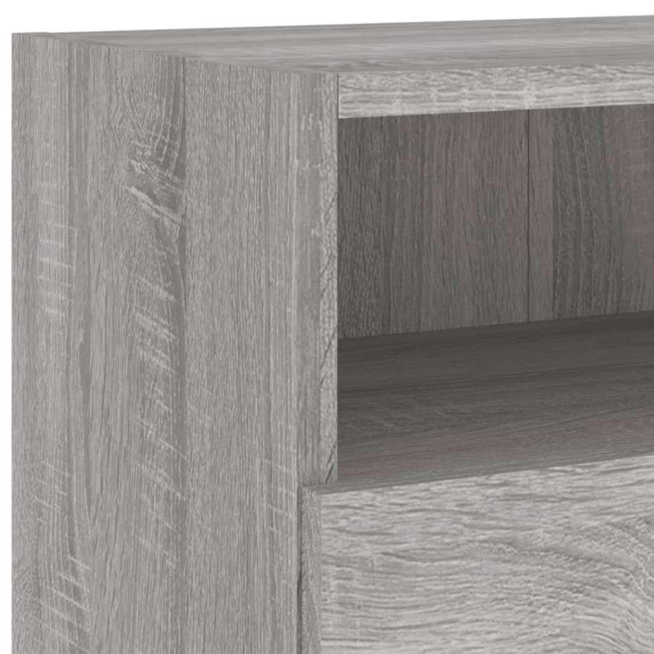 Mueble de pared TV madera ingeniería Sonoma gris 100x30x30