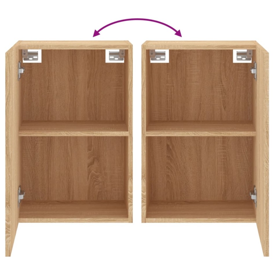 Muebles de TV de pared 2 uds madera roble Sonoma 40,5x30x60