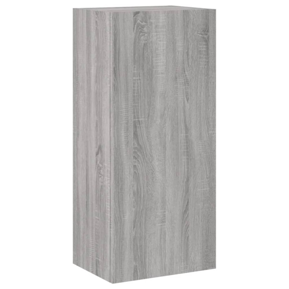 Mueble TV de pared madera ingeniería gris Sonoma 40,5x30x90