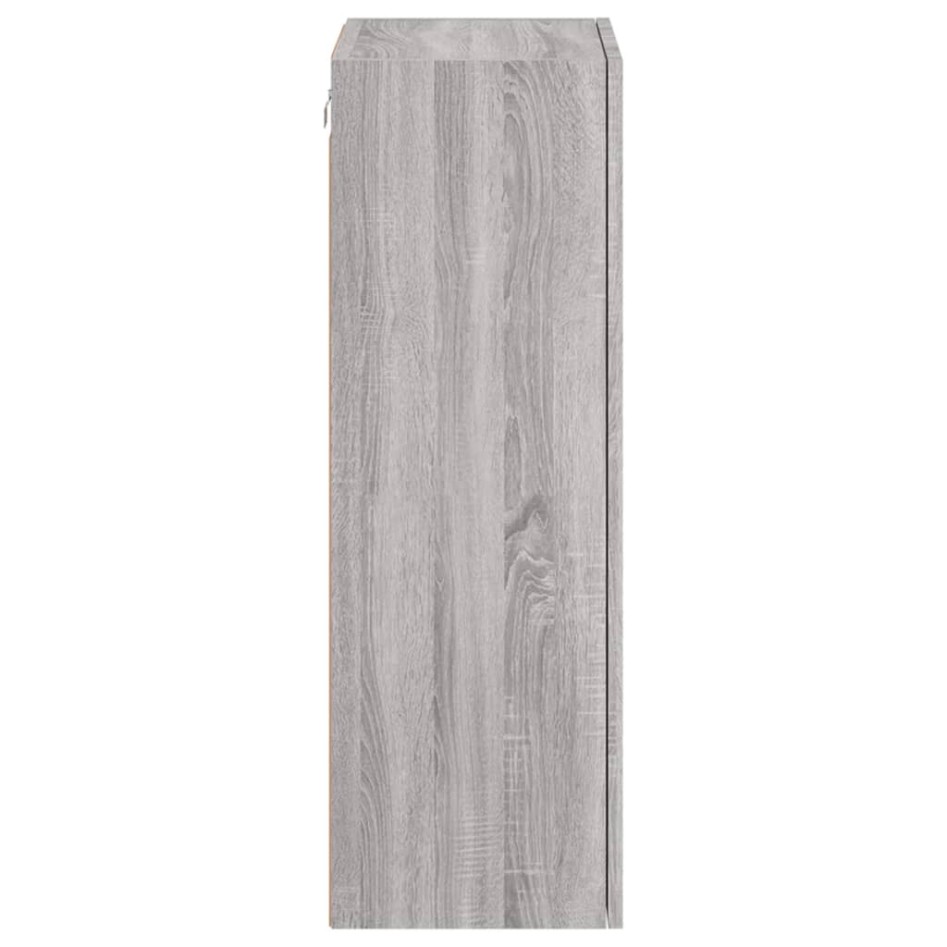 Mueble TV de pared madera ingeniería gris Sonoma 40,5x30x90