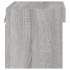 Mesitas de noche de pared con luces LED 2 uds gris