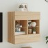 Mueble TV de pared con luces LED roble Sonoma 58,5x30x60,5
