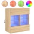 Mueble TV de pared con luces LED roble Sonoma 58,5x30x60,5