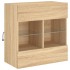 Mueble TV de pared con luces LED roble Sonoma 58,5x30x60,5