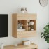 Mueble TV de pared con luces LED roble Sonoma 58,5x30x60,5