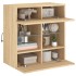 Mueble TV de pared con luces LED roble Sonoma 58,5x30x60,5