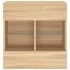 Mueble TV de pared con luces LED roble Sonoma 58,5x30x60,5
