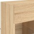 Mueble TV de pared con luces LED roble Sonoma 58,5x30x60,5