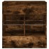 Mueble TV de pared con luces LED roble ahumado 58,5x30x60,5