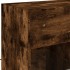 Mueble TV de pared con luces LED roble ahumado 58,5x30x60,5